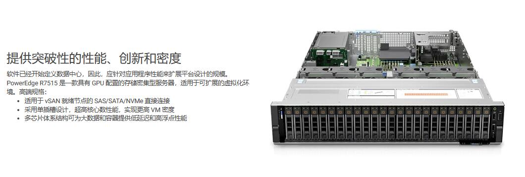 PowerEdge R7515 机架式服务器 - 高级定制服务